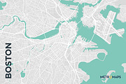 MAP SET - Pale / Turquoise - 15 Maps, a Graphic by MetroMaps (Thumbnail 3 of 16)