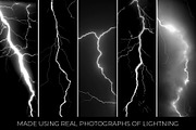 20 Photoshop Lightning Brushes, a Brush Add-On by Dene Studios (Thumbnail 2 of 9)