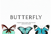 Watercolor Butterflies, a Decorative Illustration by Karliefie (Thumbnail 4 of 5)