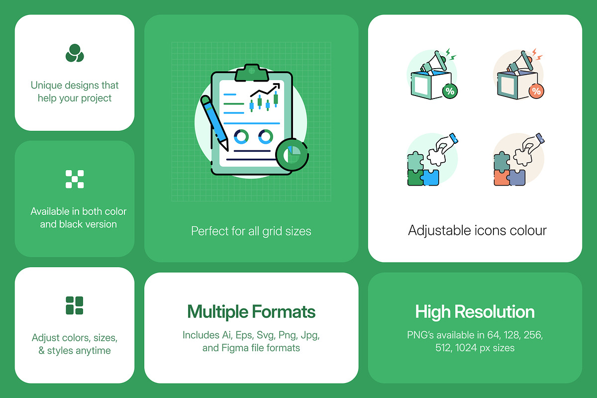 115 Business Analytics Icons, a Duotone Icon by Prosymbols (Photo 2 of 8)