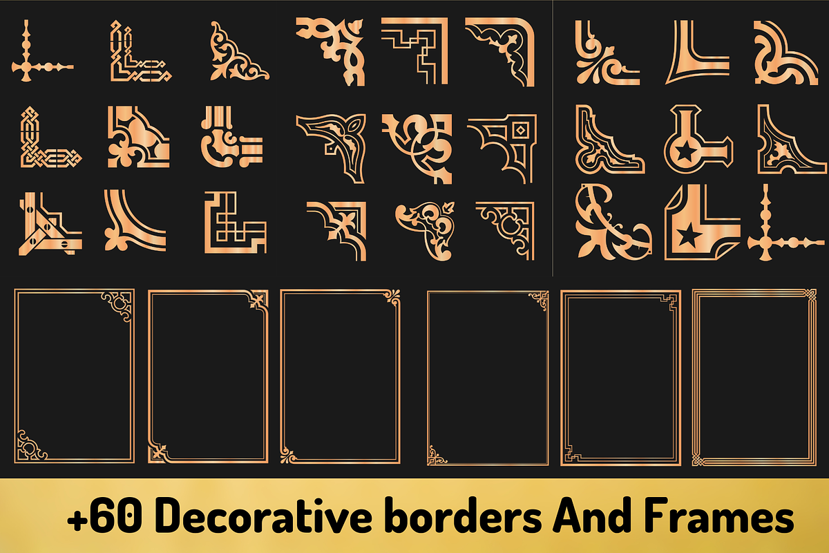 +72 Decorative borders And Frames, a Decorative Illustration by Dreamanart (Photo 1 of 4)