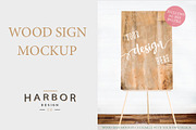 Easel Wood Mockup - Wedding Design, a Product Mockup by Harbor Design Co (Thumbnail 1 of 2)