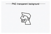 Comic Human Face Profile Icons Set, a Person Illustration by Designfour (Thumbnail 3 of 7)