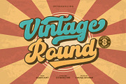 Vintage Round, a Script Font by Vintage Division (Thumbnail 1 of 10)