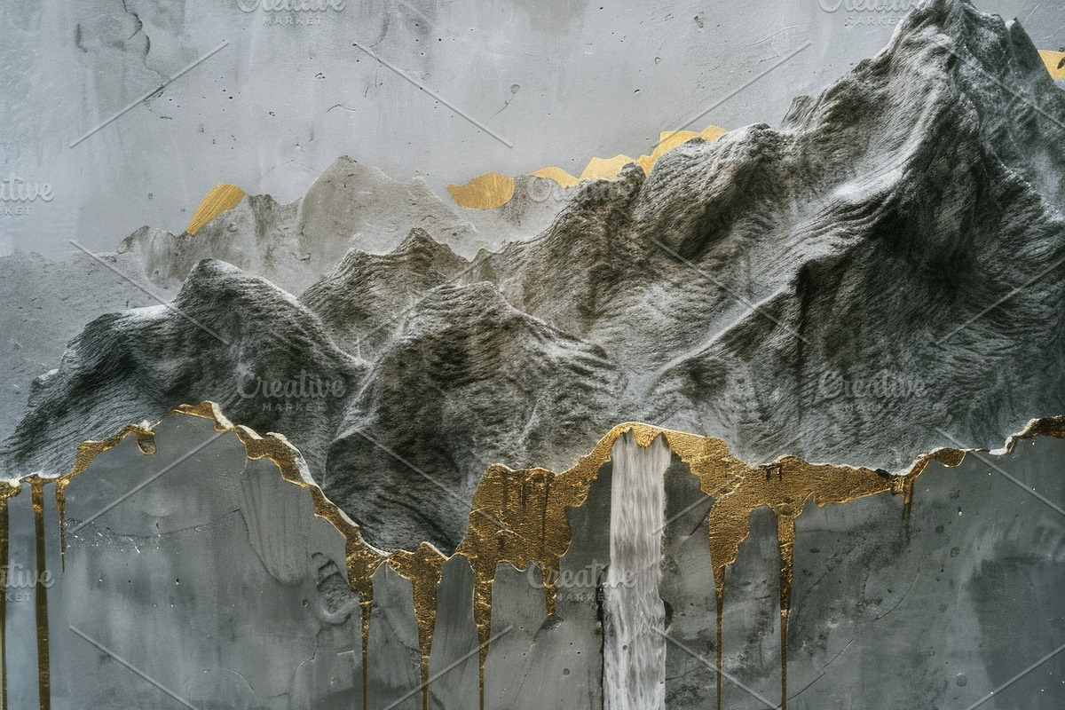 27 Landscapes on a concrete wall, an Arts & Entertainment Photo by Handmadefont (Photo 5 of 28)