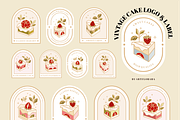 Vintage Cake Logo & Label Set, a Food Illustration by Artflorara (Thumbnail 4 of 8)
