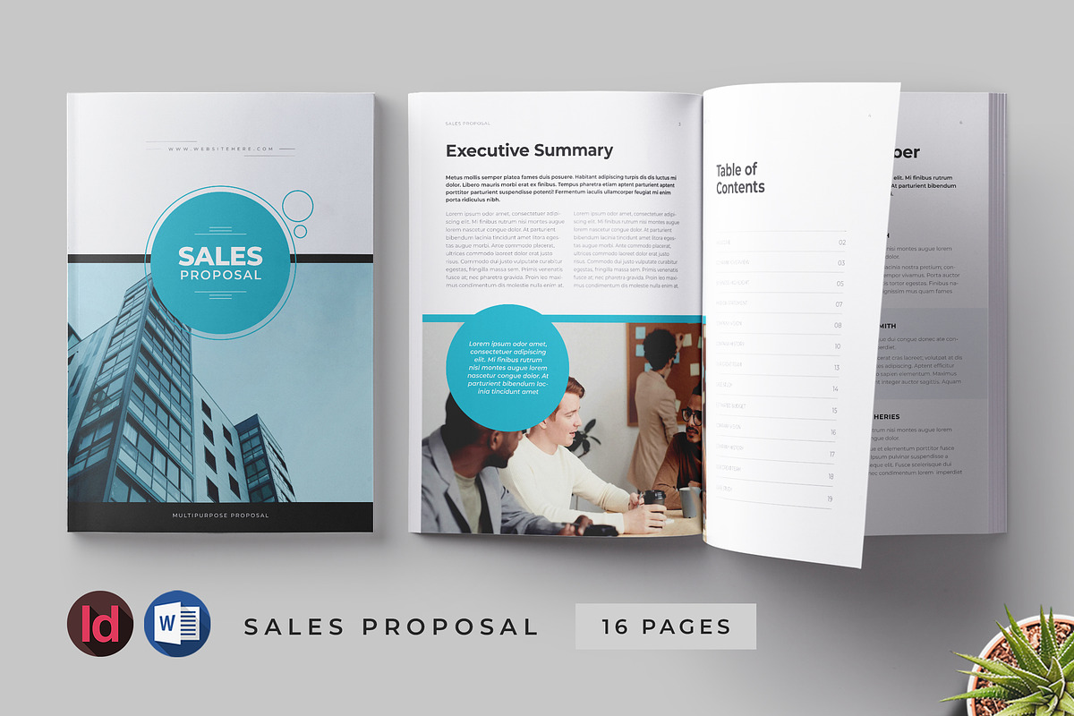 Sales Proposal Template | Word, a Brochure Template by HiveArts (Photo 1 of 9)