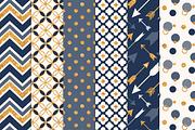 Navy & Gold Glitter Patterns, a Pattern Graphic by Amanda Ilkov (Thumbnail 2 of 3)