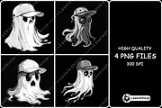 Cartoon Ghost Cute Cap Cheesecloth, a Background Graphic by LaseredNinja (Thumbnail 1 of 7)