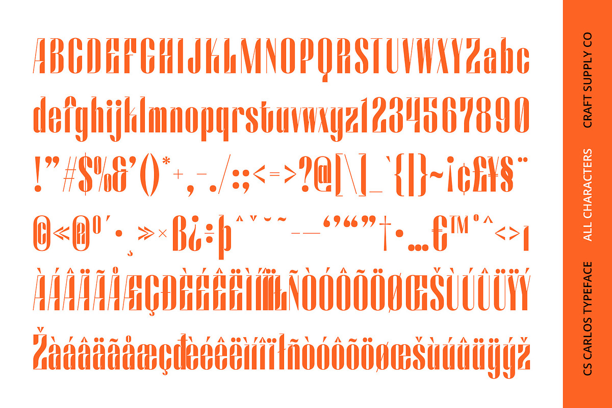CS Carlos – Condensed Font, a Sans Serif Font by Craft Supply Co. (Photo 8 of 8)