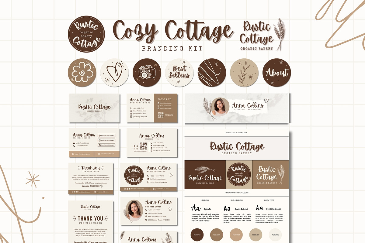 Cozy Branding Kit Canva Template, a Branding & Logo Template by Anna Design Studio (Photo 1 of 9)