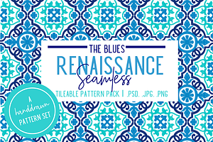 The Blues Handdrawn Tile Patterns