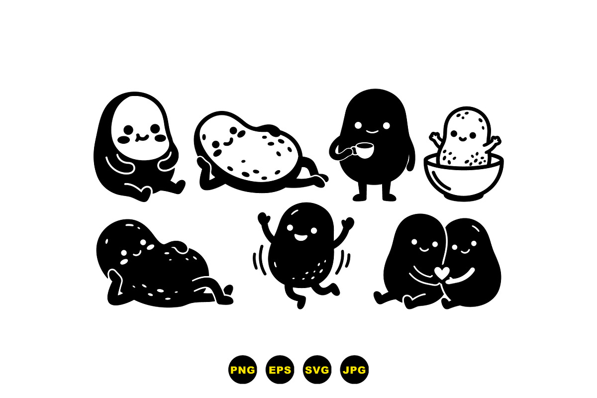 Cute Potato Mascot Clipart, an Illustration by designvectx (Photo 1 of 3)
