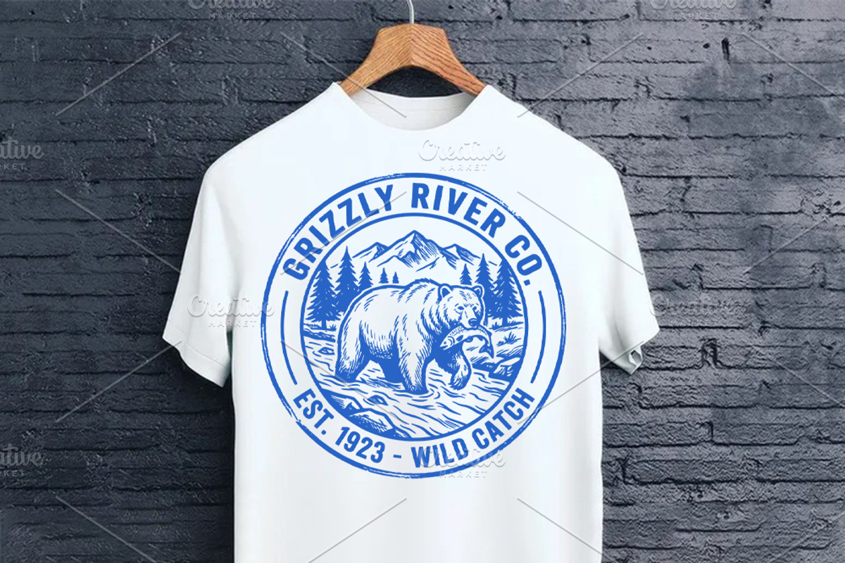 Grizzly River Co Bear Fishing Logo, a Branding & Logo Template by Artonix (Photo 2 of 4)