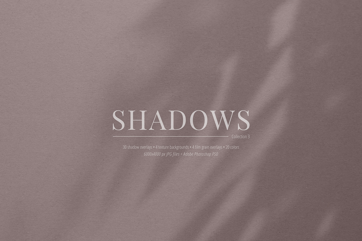 30 Shadow Overlays vol. 03 Plants, a Background Graphic by DESIGN BY nube (Photo 3 of 10)