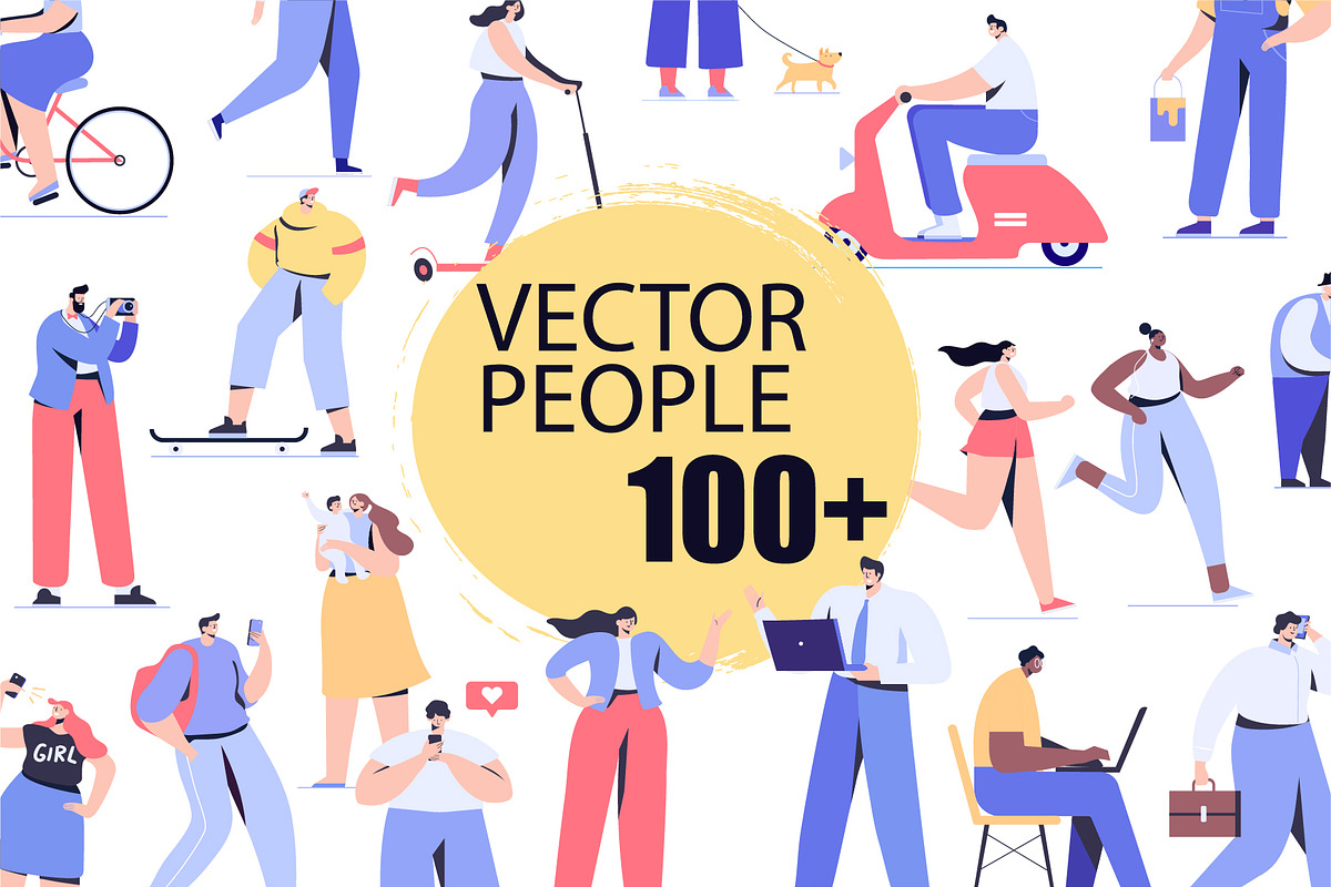 Big Vector set of people characters, a Person Illustration by Vector_Art (Photo 1 of 25)