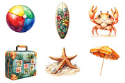 Summer clipart, a Seasonal Illustration by DreamArtGraphic (Thumbnail 3 of 4)