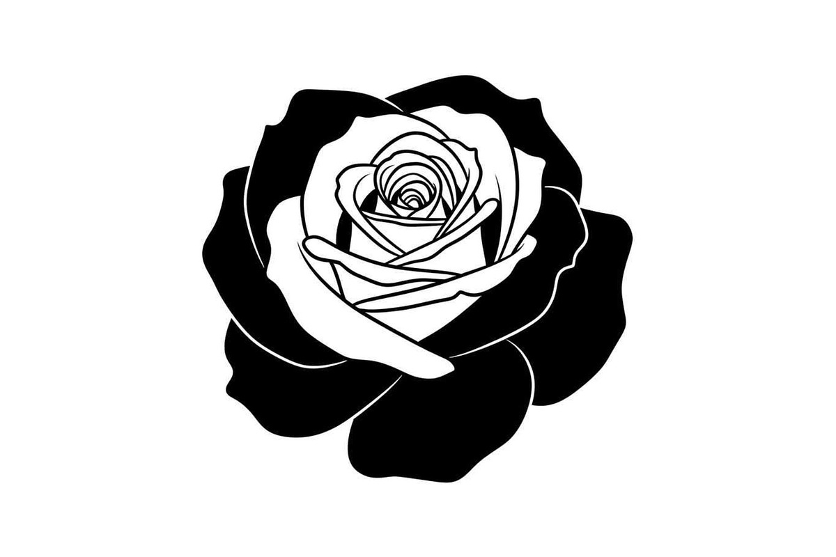 50 Black Rose Silhouette Vector Bund, an Illustration by Gaye Art (Photo 15 of 51)