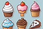 “Cute Cats & Ice Cream” bundle, an Illustration by ETARA by Mea Hau (Thumbnail 2 of 8)