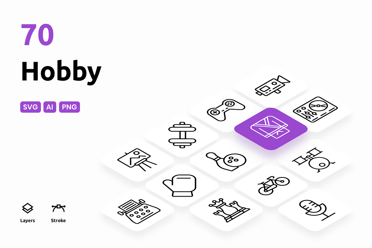 Hobby - Icons Pack, an Icon by Made by Cap