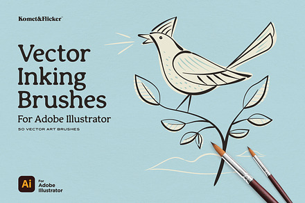 Vector Inking Brushes, a Brush Add-On by Komet & Flicker