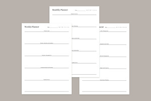 Generic Planning Pages Set V-20