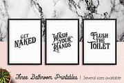 Vintage Bathroom Printable Art Vol.1, a Decorative Illustration by Work ...