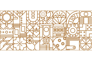 Abstract geometric casino pattern, an Object Illustration by Buch&Bee