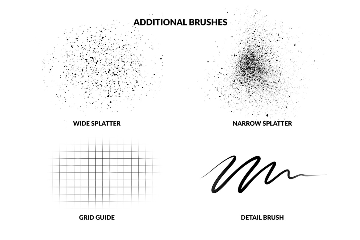 Blackletter Dry Brushes - Procreate, a Brush Add-On by Jake Rainis (Photo 4 of 11)