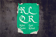 Quembey – Retro Horror Blackletter, a Blackletter Font by Tiptop Graphic (Thumbnail 6 of 9)