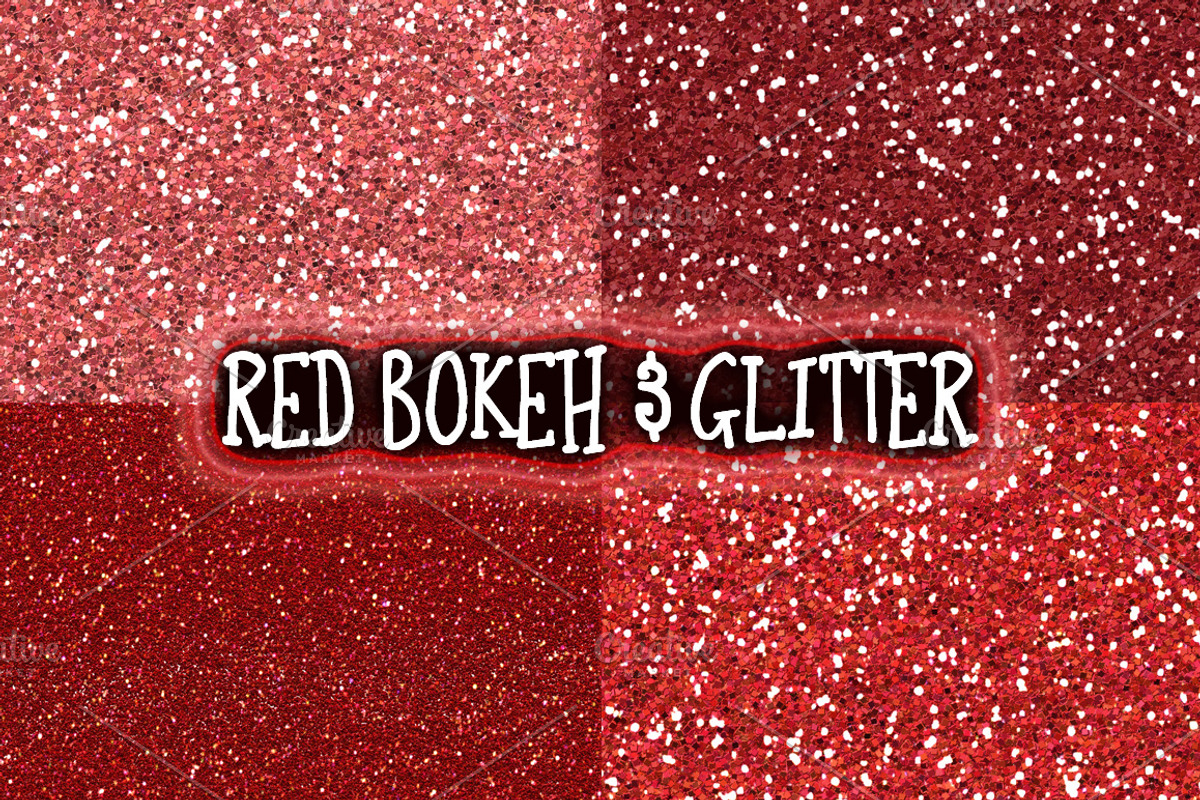 Red Bokeh & Glitter Backgrounds, a Texture Graphic by Paper Element (Photo 2 of 3)