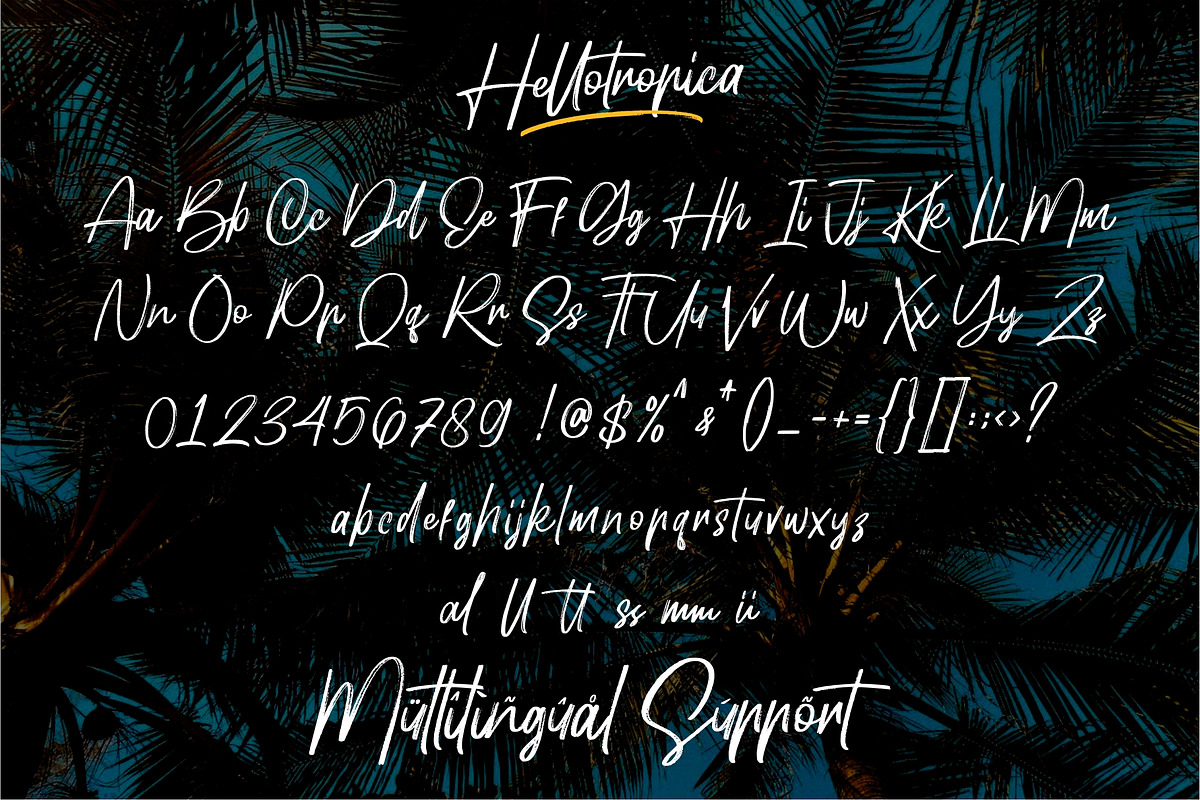 Hellotropica Handbrush Fonts preview 8