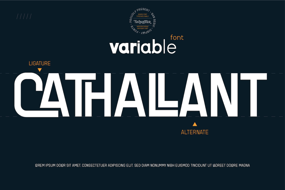 Cathra, a Sans Serif Font by twinstd (Photo 2 of 14)