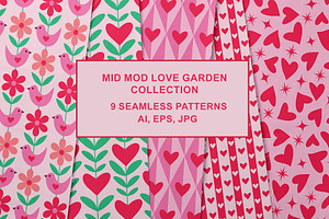 Mid Mod Love Patterns collection