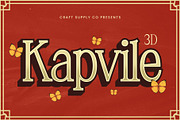 Kapvile 3D, a Serif Font by Craft Supply Co. (Thumbnail 1 of 8)