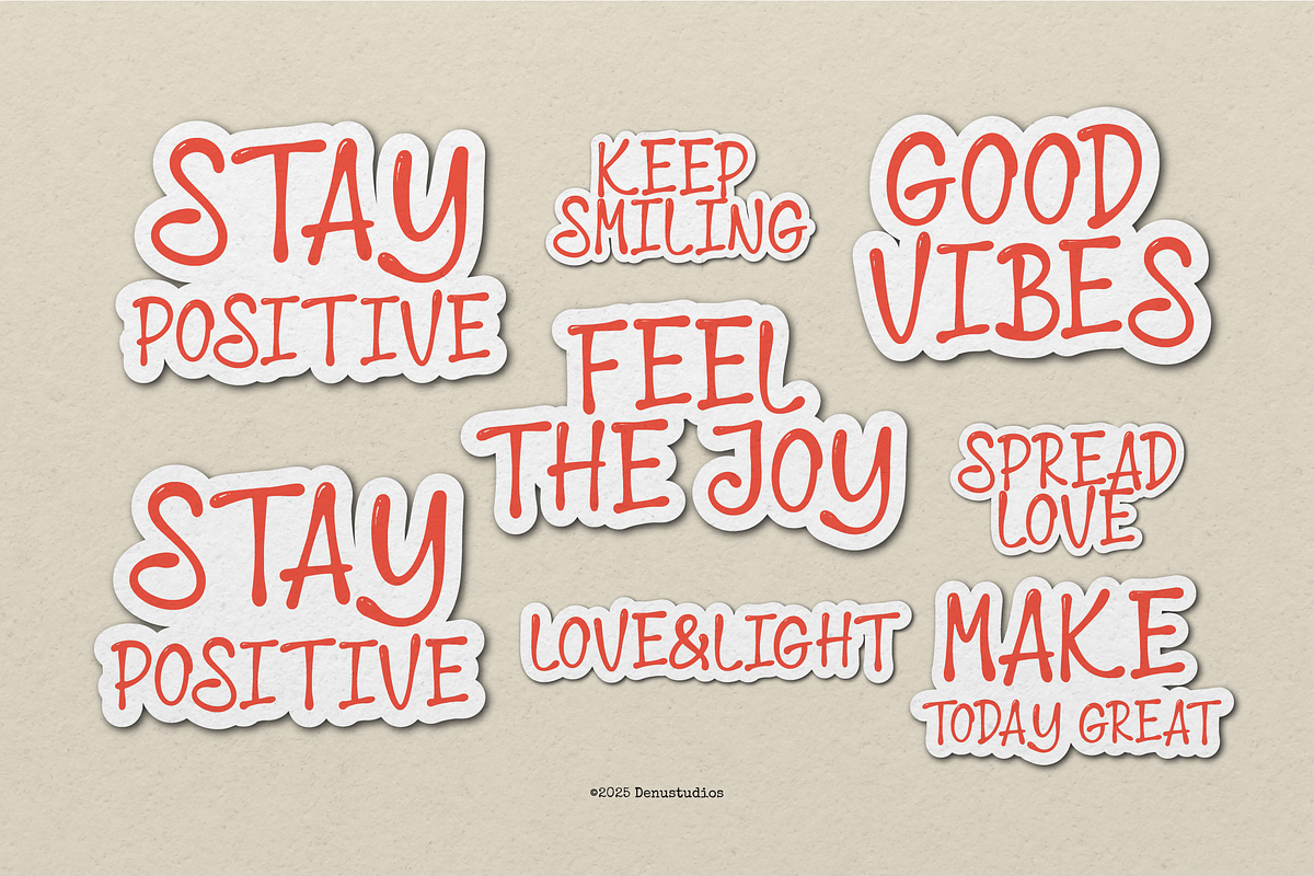 Bonyhumy | Cute Handwritten Font, a Handwritten Font by Denustudios (Photo 6 of 12)