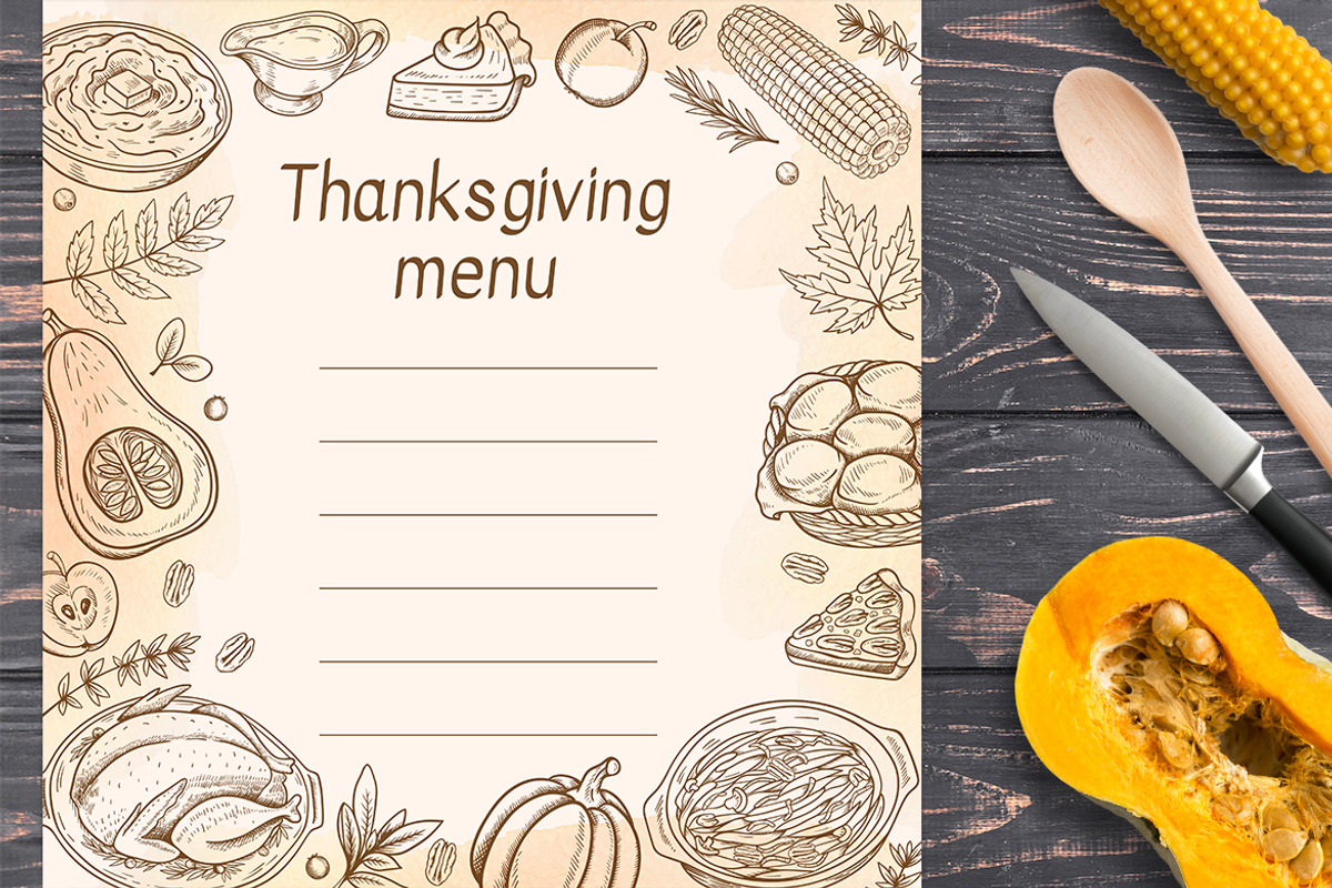 Thanksgiving Dinner Design Kit, a Seasonal Illustration by Artspace (Photo 7 of 9)