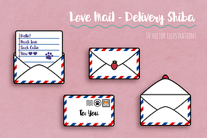 Love Mail Delivery Shiba