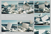 Ocean Card Mockups – Paperlight 02., a Household Mockup by NikiArts (Thumbnail 3 of 11)