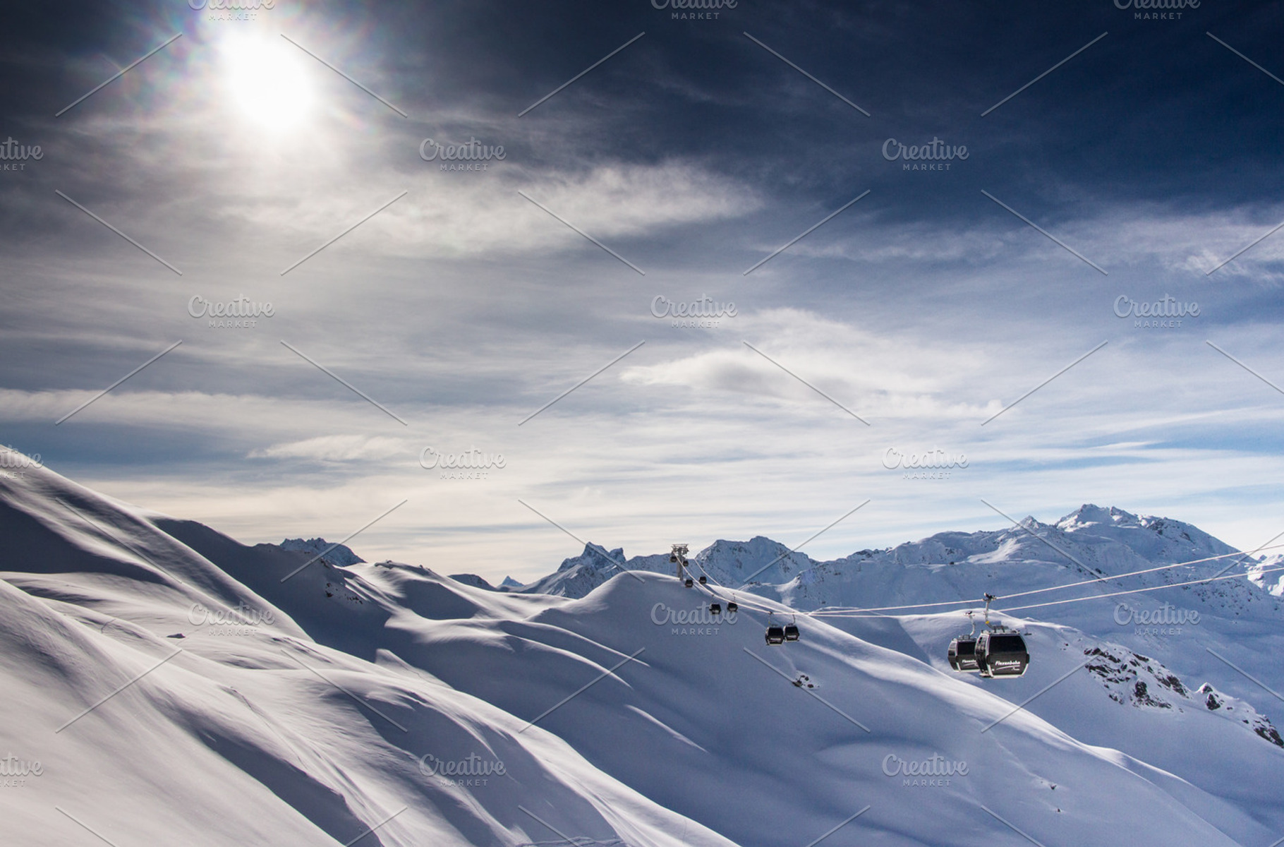 Winter landscape on a sunny day featuring sankt anton, adventure, and alpine, a Nature Photo by Travel_photos