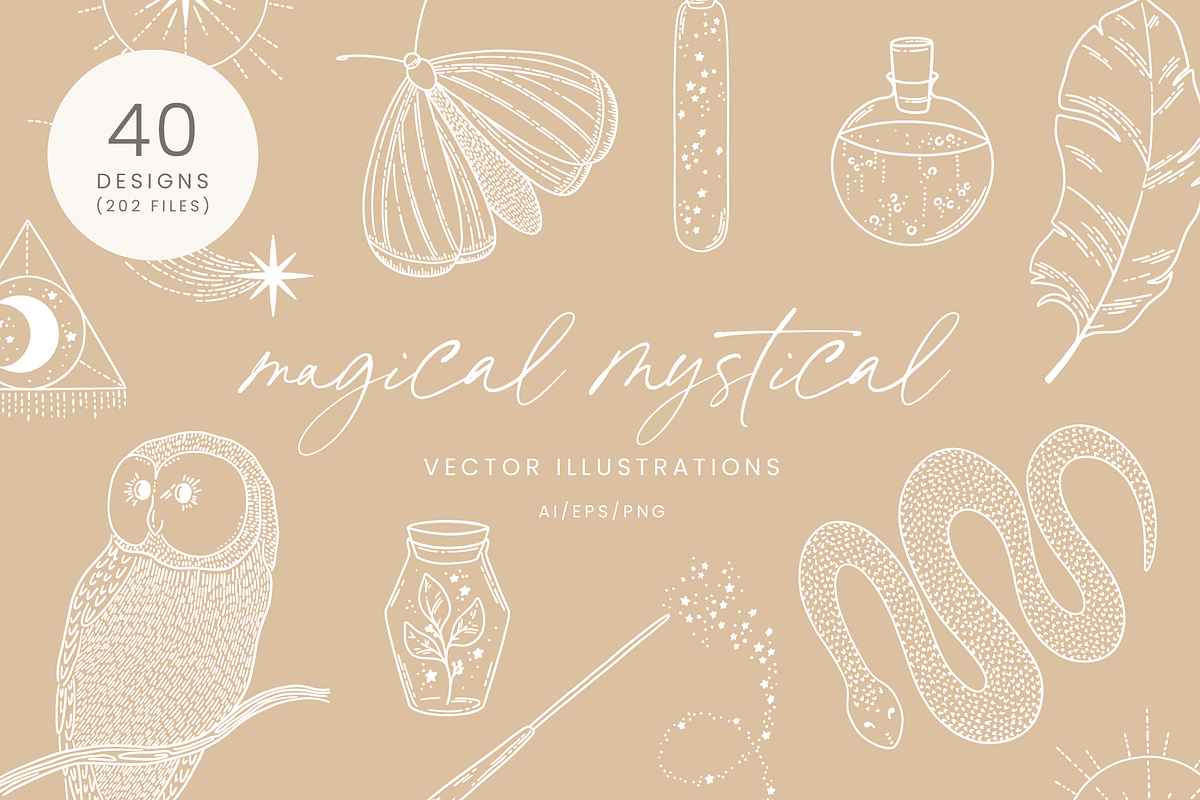 Magical Mystical Vector Illustration, an Illustration by Emma Webb Studio (Photo 1 of 9)