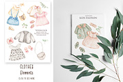 Watercolor Kids Toys & Clothes, an Object Illustration by MayaNavits (Thumbnail 4 of 17)