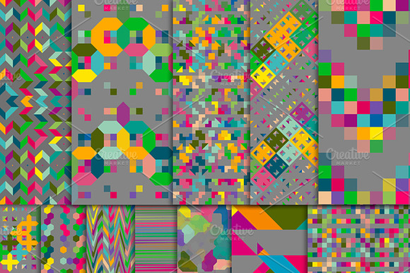 Digital Paper Pack - Pixels preview 4