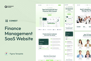 Finance Management SaaS Website, an UI Kit Template by peterdraw
