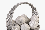 Wicker Basket 04 Gray with Apples, a Food & Drink 3D Model by Markelos (Thumbnail 21 of 31)