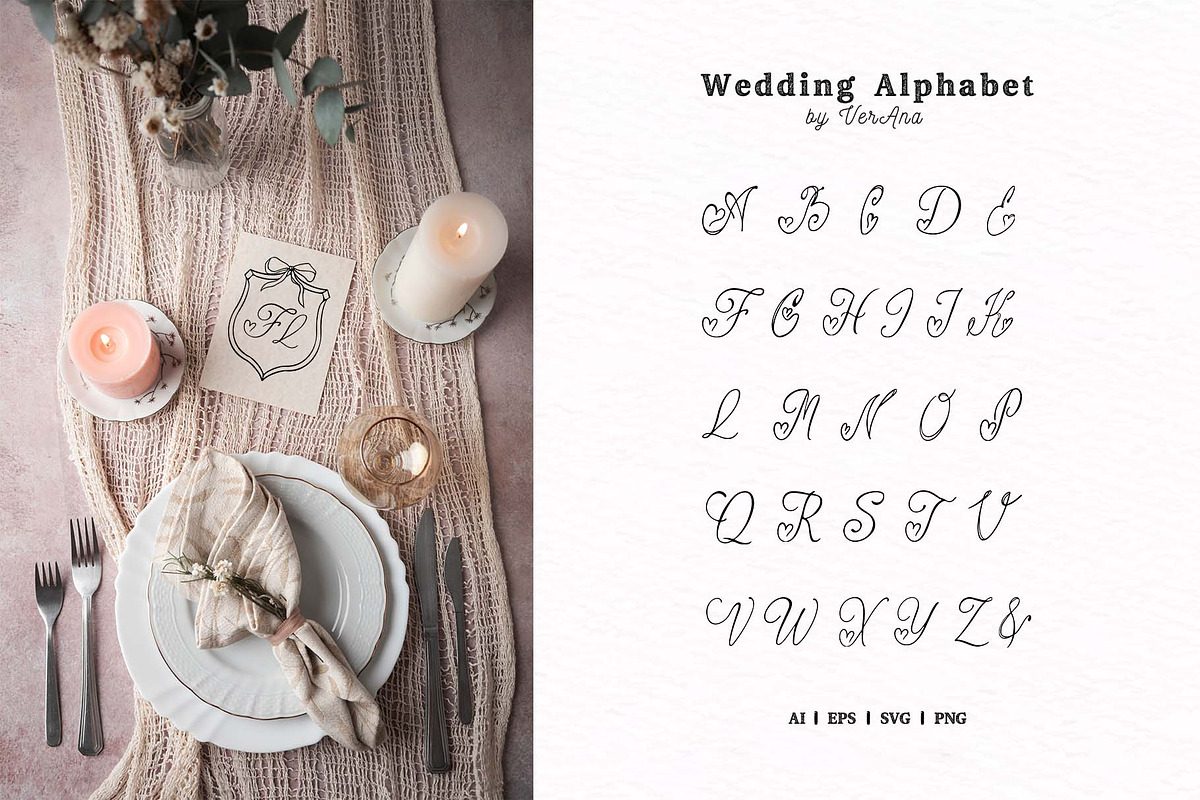 Wedding Line Art Vector Set, an Object Illustration by VerAna (Photo 11 of 18)