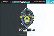 Gorilla Head Logo, a Branding & Logo Template by pixelogan (Thumbnail 1 of 2)