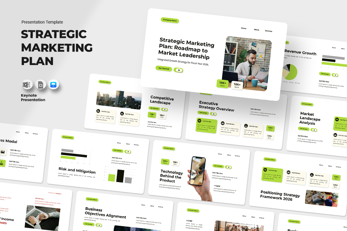 Strategic Marketing Plan - Keynote, a Presentation Template by Iqsiart Studio (Photo 1 of 3)