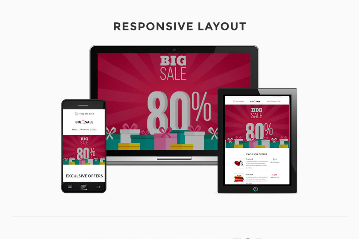 BIGSALE - Responsive Email Template, an Email Template by evethemes (Photo 3 of 3)
