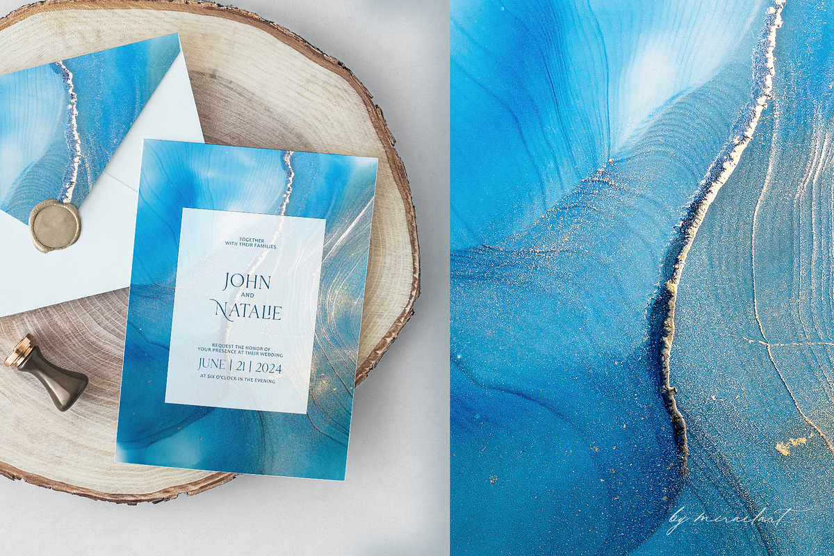 Ocean blue abstract backgrounds, a Texture Graphic by MiraEl Art (Photo 5 of 14)